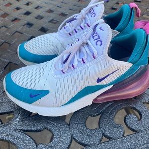 Nike Air Max 270 White Voltage Purple Womens Shoes Size 6.5